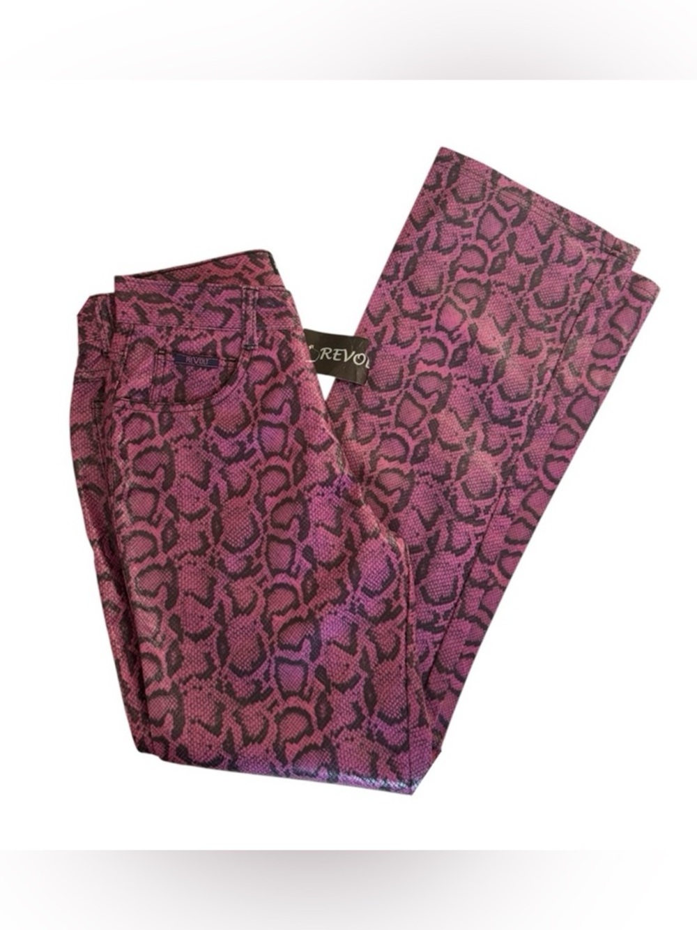 Y2K Revolt Deadstock Faux Leather Animal Print Pants